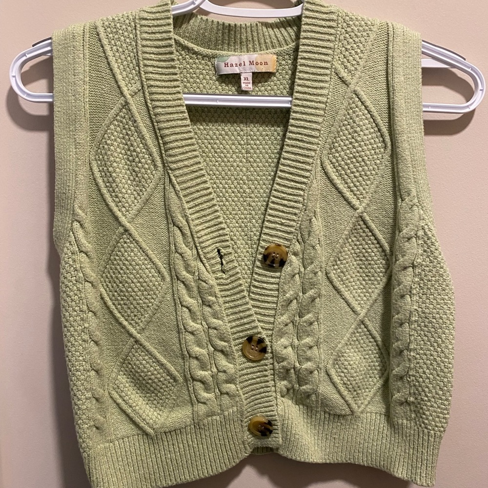 Light Green Sweater Vest!